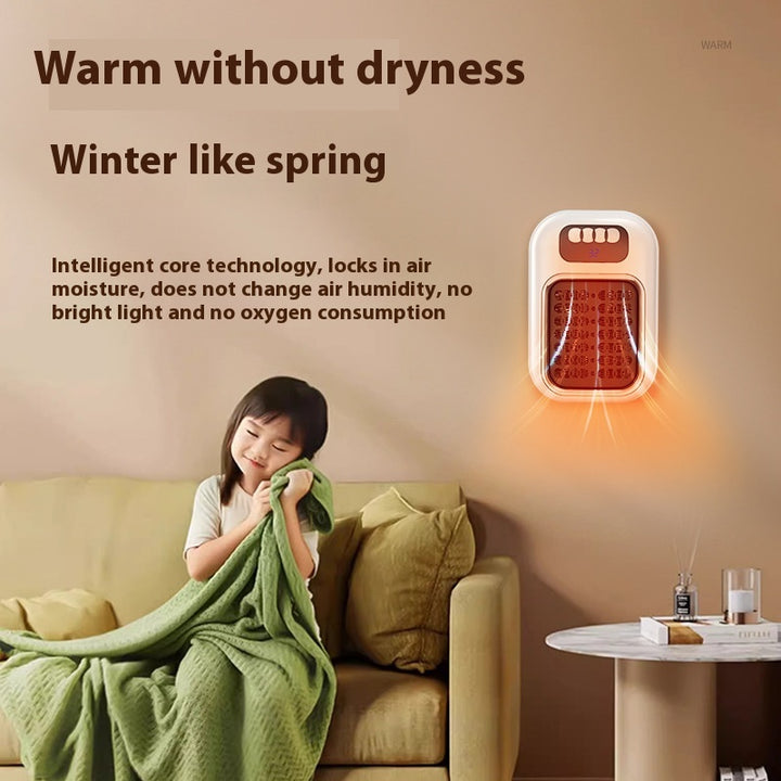 Wall Plug-In Heater with Remote – Quiet Small Electric Heater
