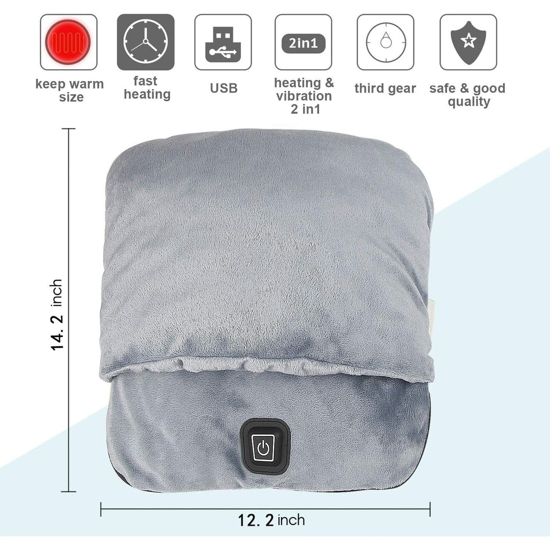 Warmfell™ Shiatsu Foot Warmer Pouch with Heat and Vibration