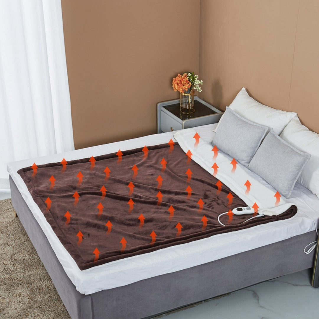 Warmfell™ Heated Flannel Blanket with Timer and 6 Heat Levels