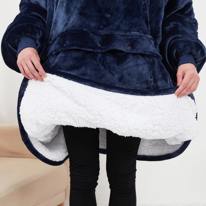 Warmfell™ USB Heated Blanket Hoodie in Soft Oversized Flannel