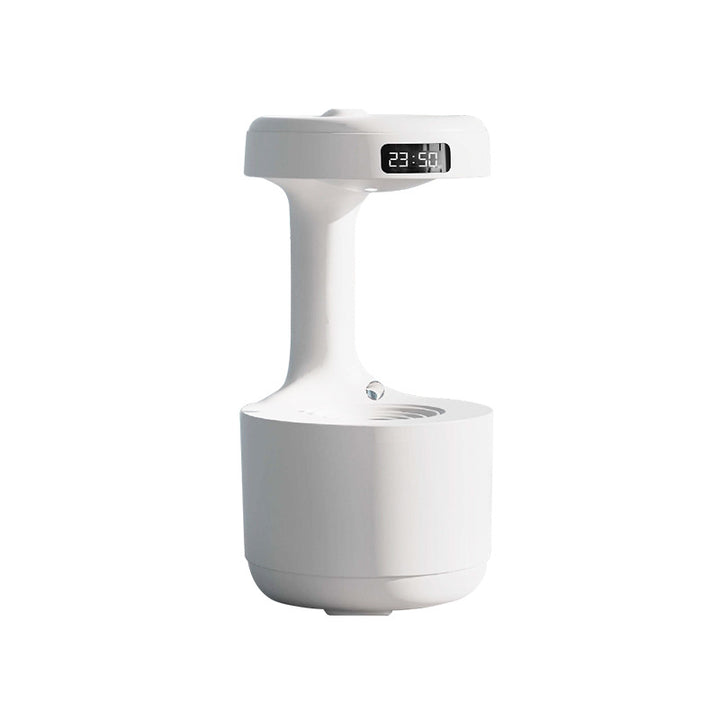 Anti-Gravity Humidifier with Clock – Water Drop Diffuser
