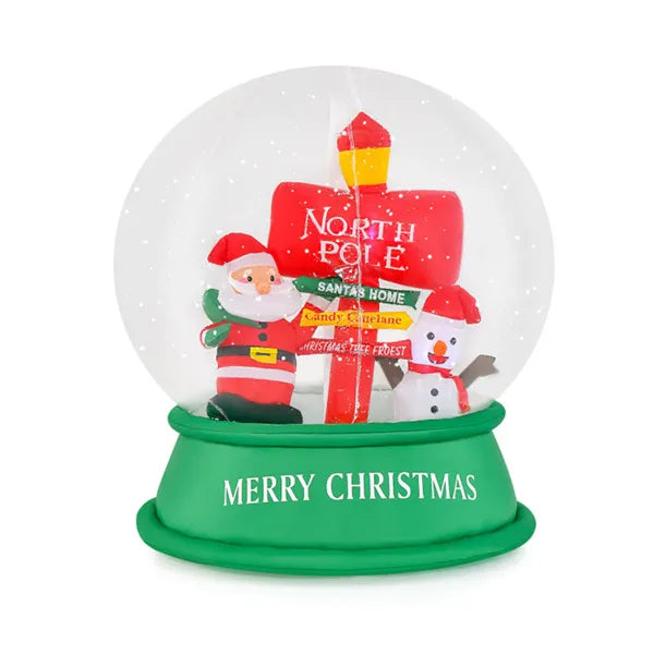 Warmfell Inflatable Snow Globe with Swirling Snow Effect