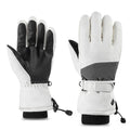 Black ski gloves with touchscreen fingers
