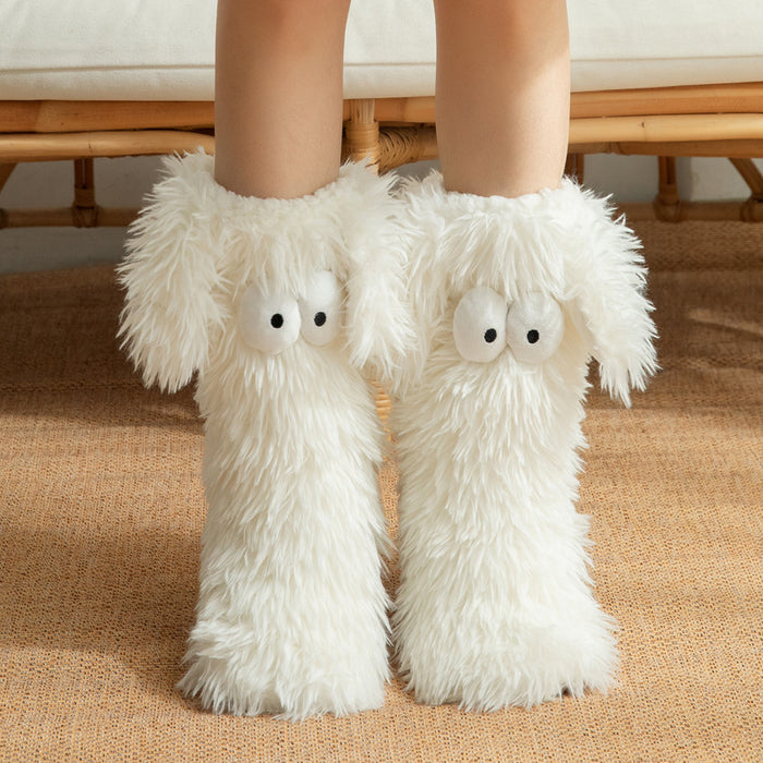 Warmfell Thick Plush Snow Socks with Cute Eyes