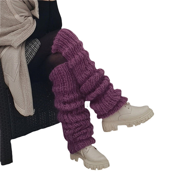 Warmfell Chunky Slouch Leg Warmers in Fluffy Knit