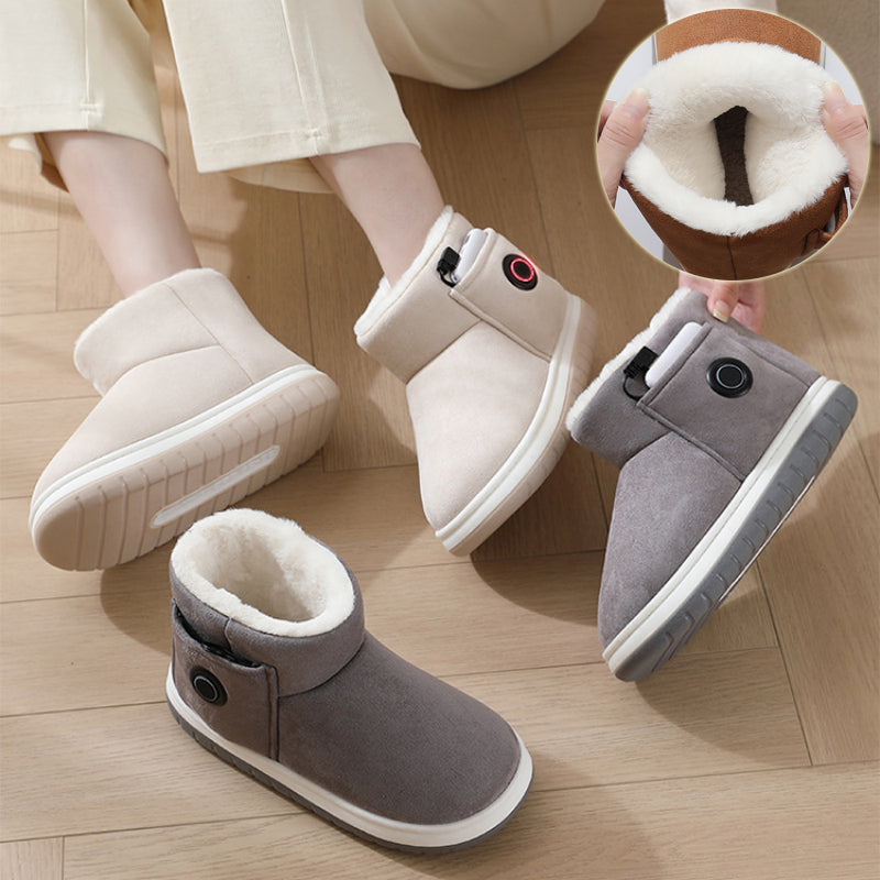 Rechargeable Electric Heated Slippers, Soft Winter Foot Warmers
