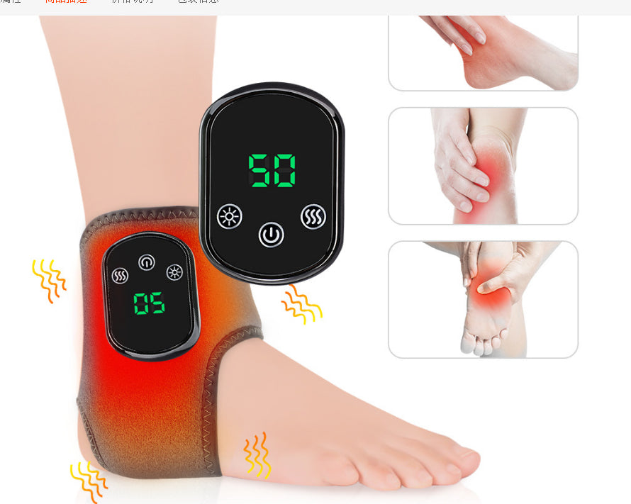 Grey rechargeable heated ankle wrap