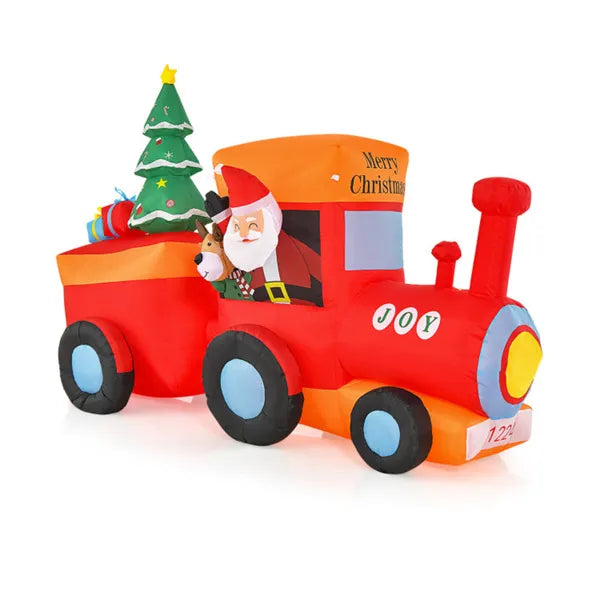 Warmfell 8.6ft Inflatable Christmas Train with Santa