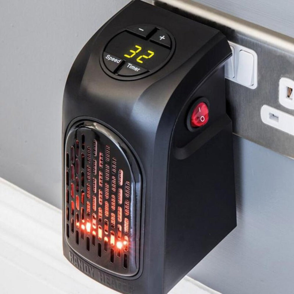Plug-In Ceramic Heater – Mini Fan Heater with Thermostat