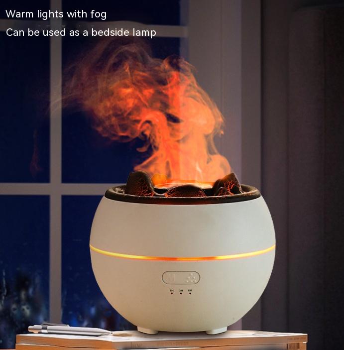 Flame Aroma Diffuser With Timer, 300ml Tank, Cracked Or Plain Style