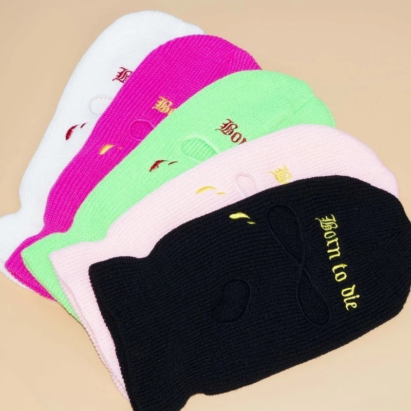 Neon Cotton Balaclava, Three-Hole Full Face Ski Mask