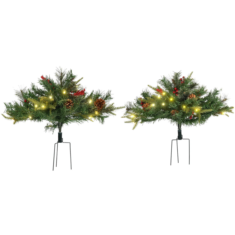 Small battery porch tree with pine cones