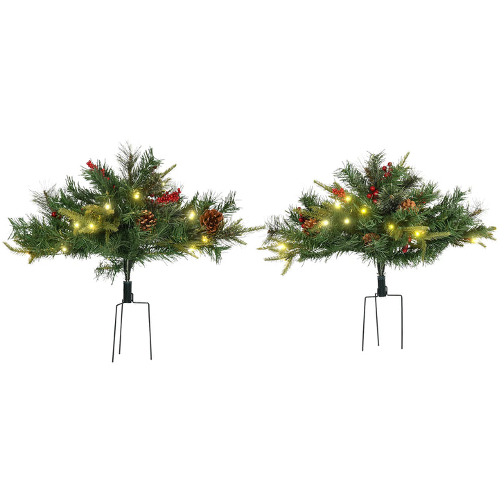 Small battery porch tree with pine cones