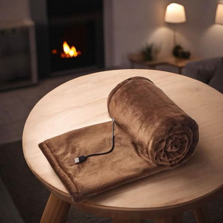 Warmfell™ Flannel USB Heated Blanket with 3 Heat Settings