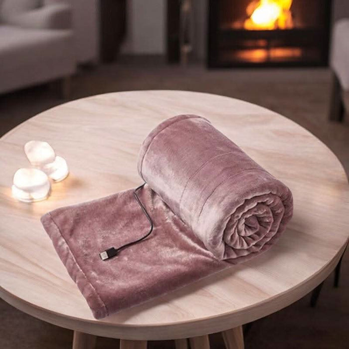 Warmfell™ Flannel USB Heated Blanket with 3 Heat Settings
