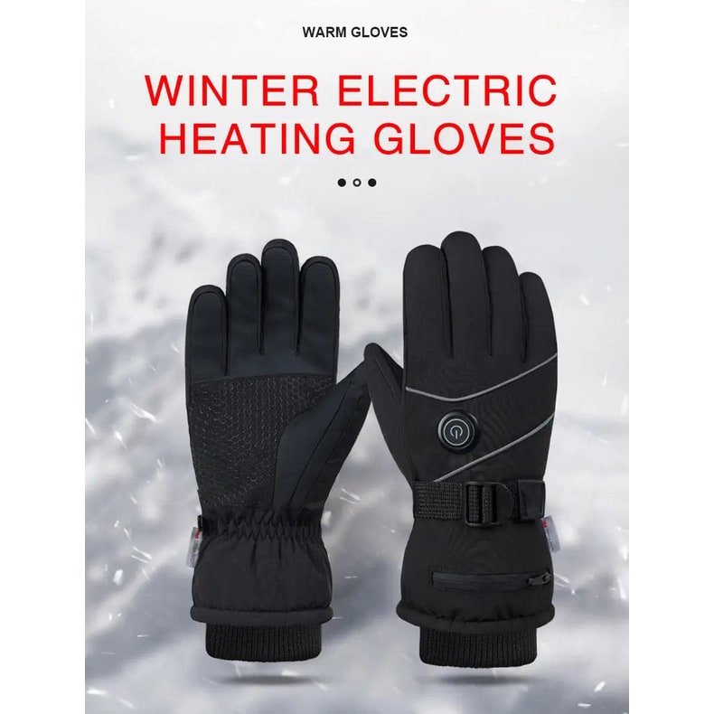 Warmfell™ Rechargeable Heated Gloves with Fleece Lining and 3 Heat Levels