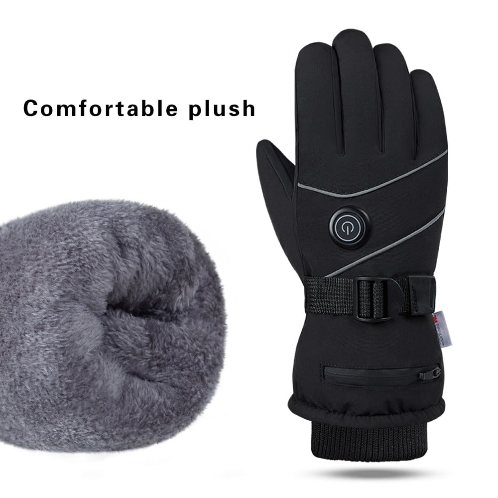 Warmfell™ Rechargeable Heated Gloves with Fleece Lining and 3 Heat Levels