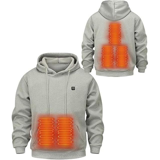 Warmfell™ Unisex Heated Hoodie with Full Zip and USB Heating