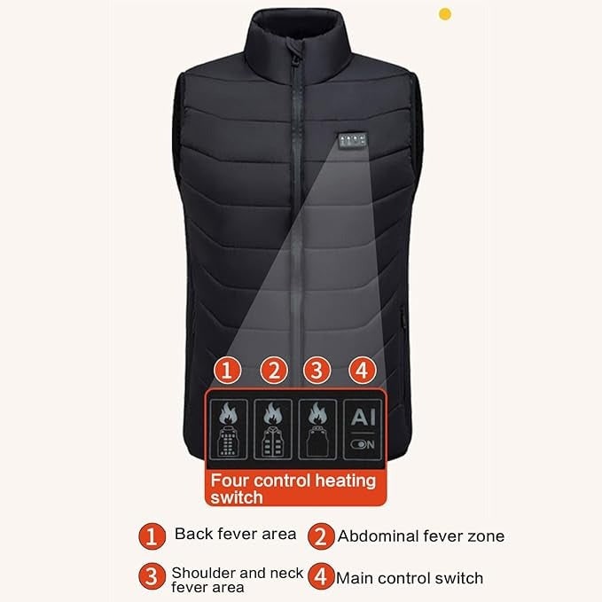 Warmfell™ Quilted Heated Gilet with Multi-Zone Core Warmth