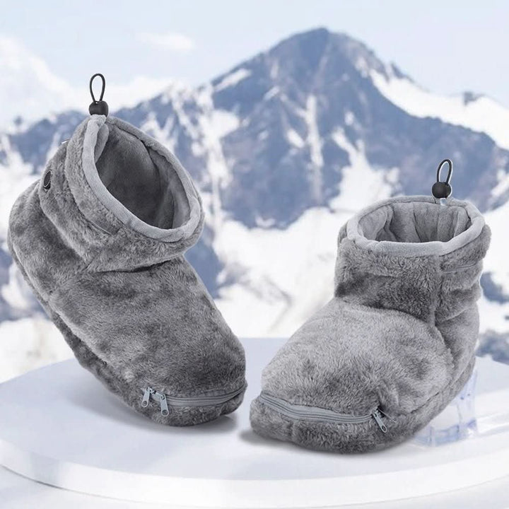 Warmfell™ USB Heated Plush Bootie Slippers with Arch Support