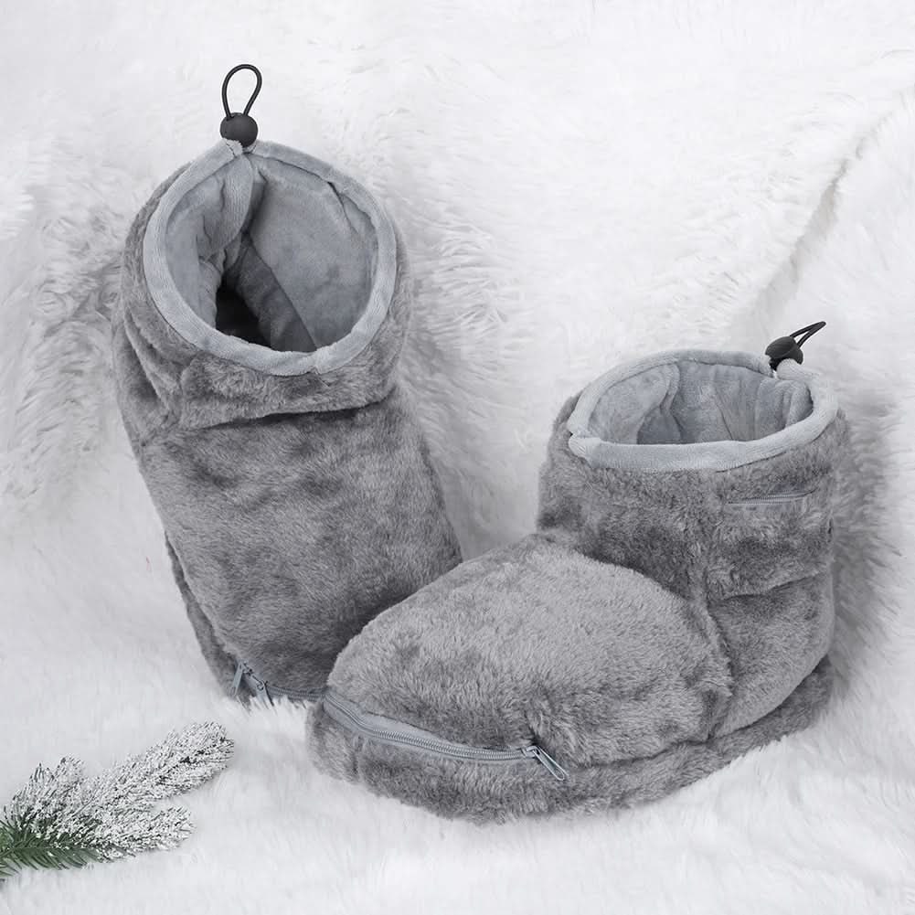 Warmfell™ USB Heated Plush Bootie Slippers with Arch Support