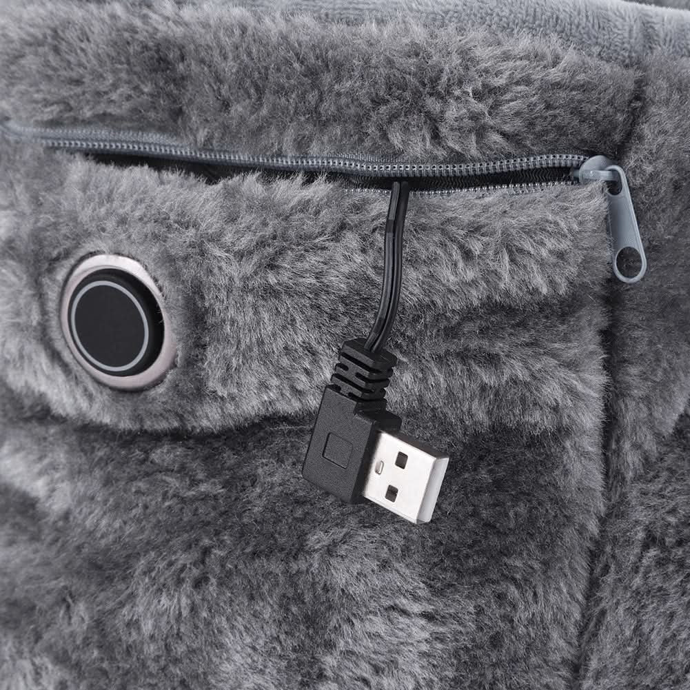 Warmfell™ USB Heated Plush Bootie Slippers with Arch Support