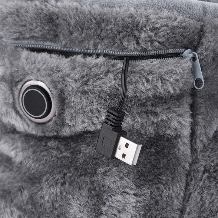 Warmfell™ USB Heated Plush Bootie Slippers with Arch Support