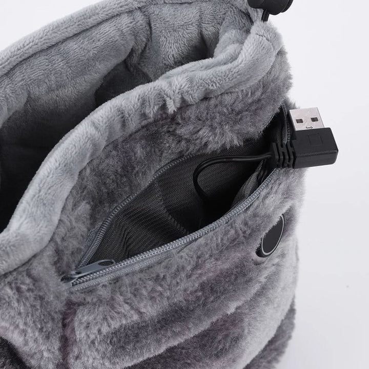 Warmfell™ USB Heated Plush Bootie Slippers with Arch Support