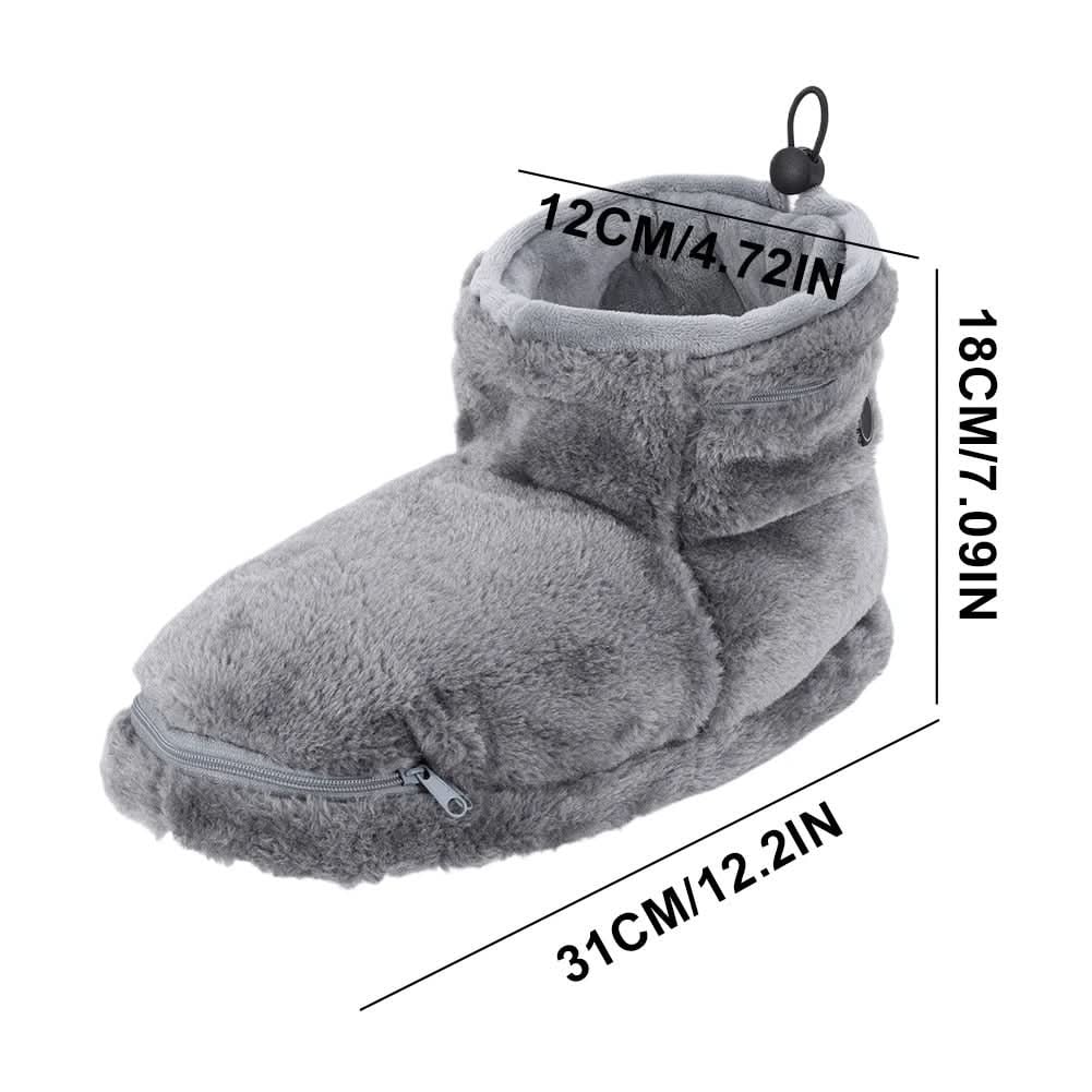 Warmfell™ USB Heated Plush Bootie Slippers with Arch Support