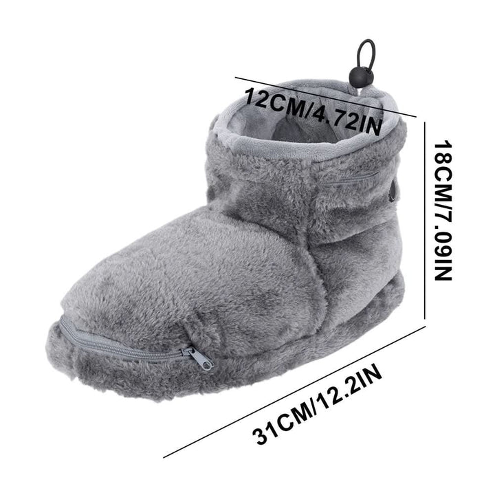 Warmfell™ USB Heated Plush Bootie Slippers with Arch Support