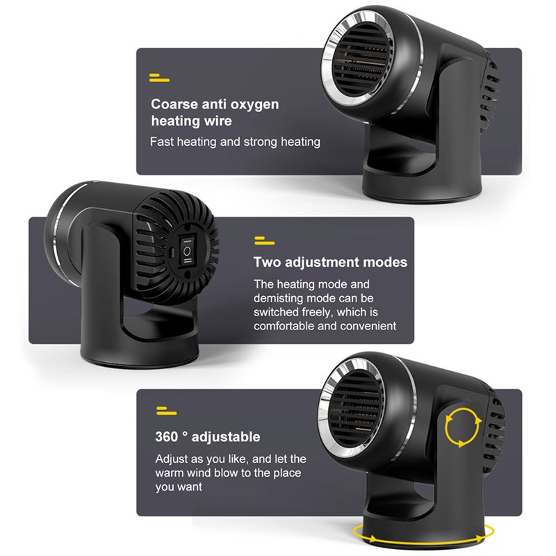 Warmfell™ 12V Portable Car Heater with Overheat Protection