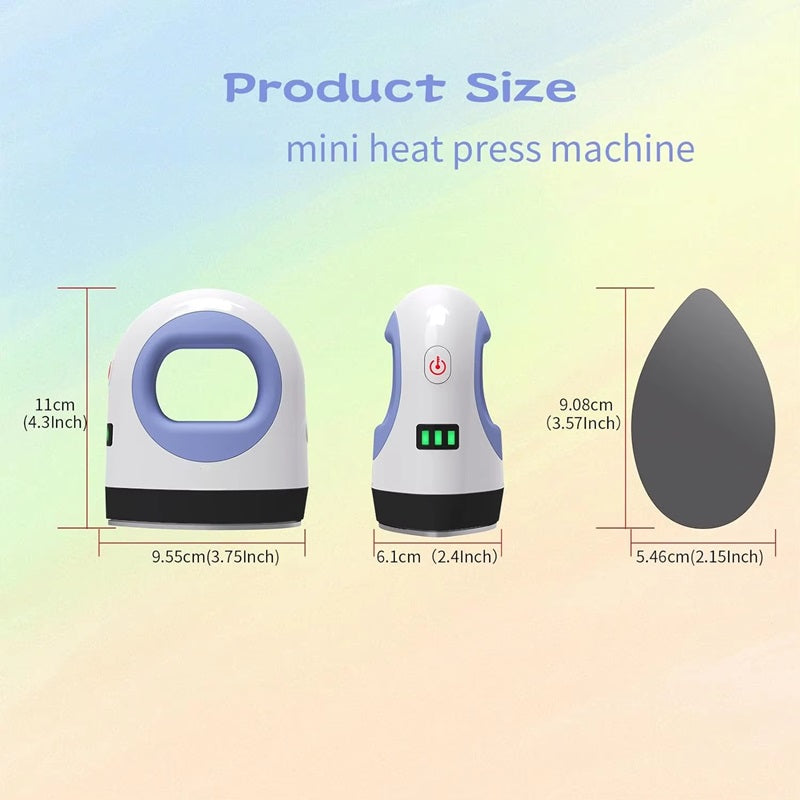 Warmfell™ Mini Heat Press for T-Shirts, Shoes and Crafts with 3 Modes