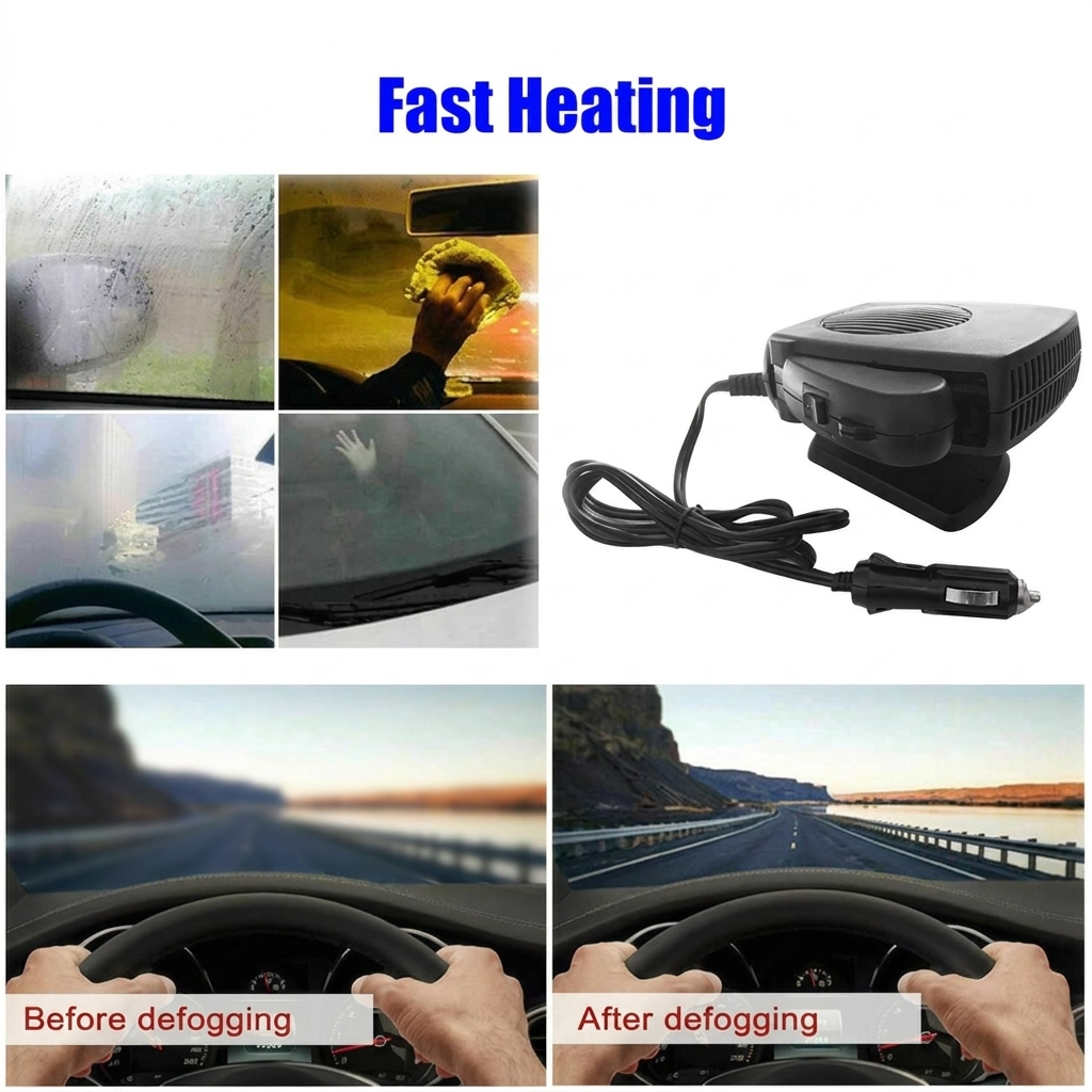 Warmfell™ 150W/300W Ceramic Car Heater with Auto Thermostat