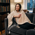 Warmfell™ Heated Cotton Shawl Blanket with Eight Heating Zones and USB