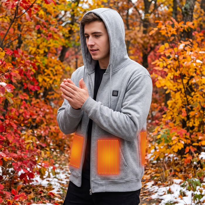 Warmfell™ Men's Heated Hoodie with Chest and Back Warmth