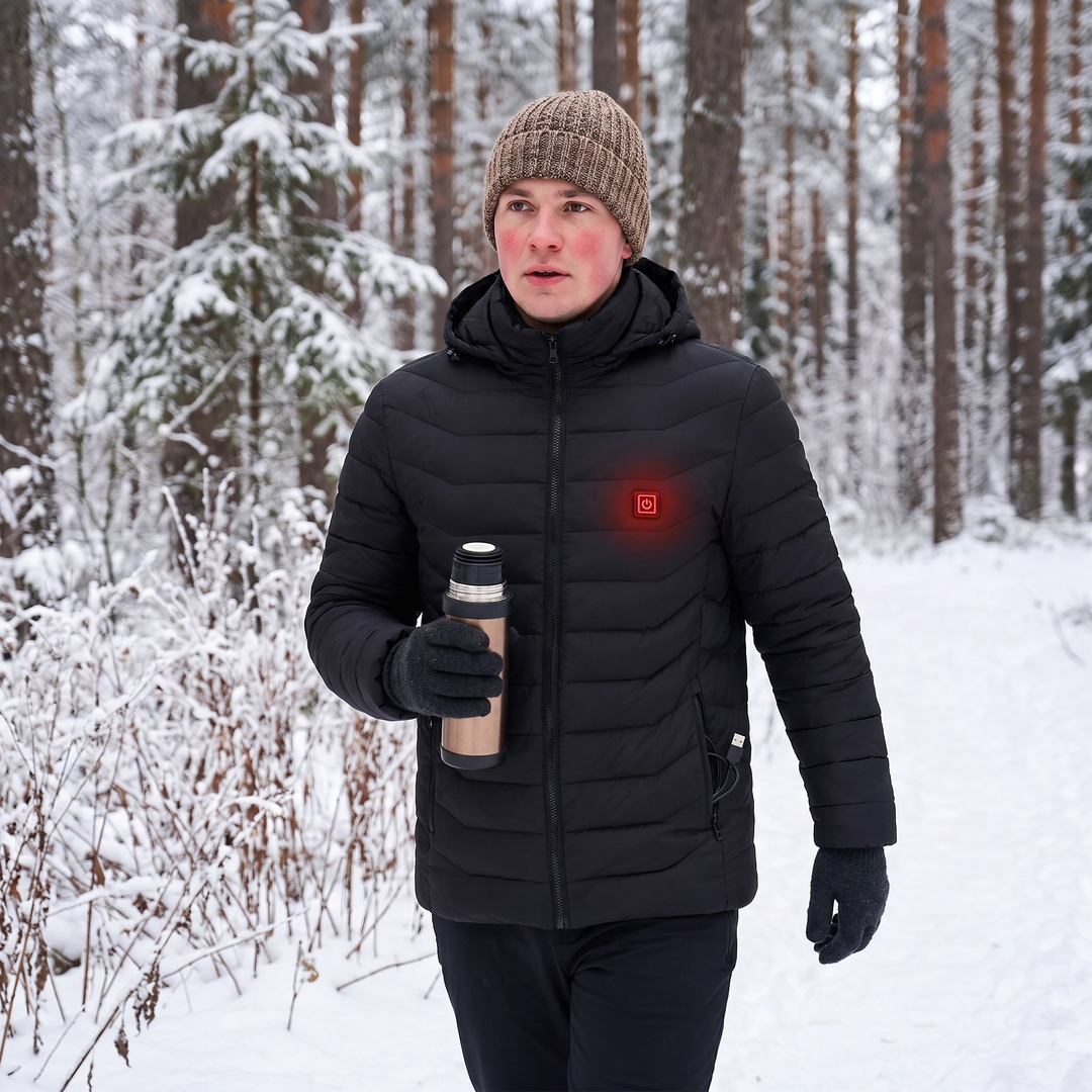 Warmfell™ Unisex Heated Jacket with 9 Zones and Detachable Hood