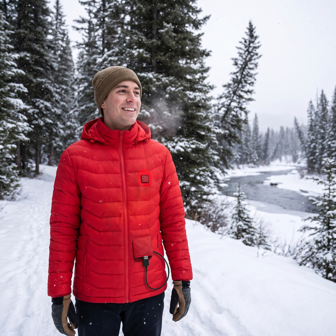 Warmfell™ Unisex Heated Jacket with 9 Zones and Detachable Hood