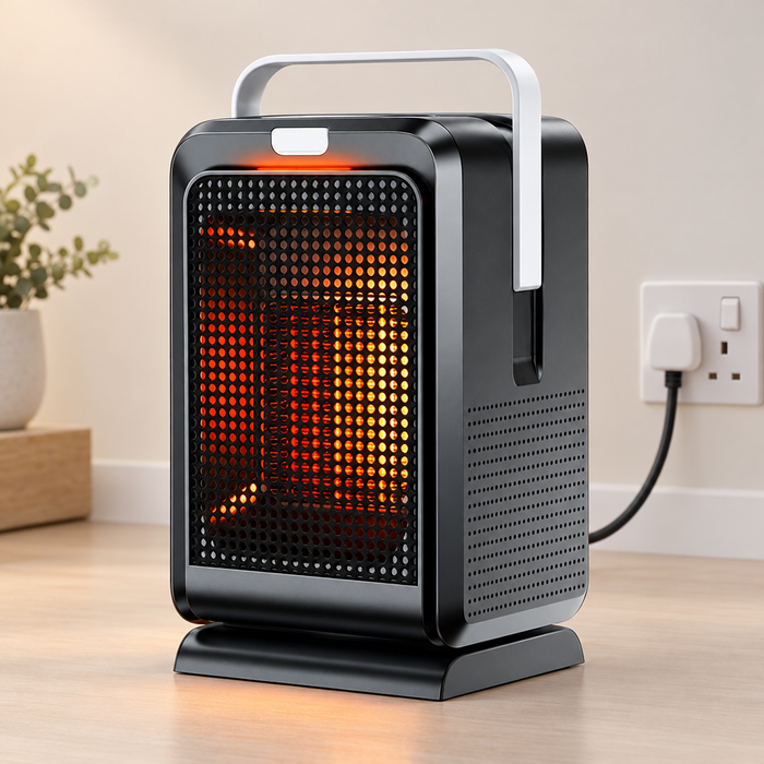 Warmfell Oscillating Ceramic Fan Heater with Remote and Timer