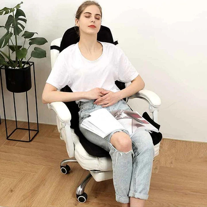 Warmfell™ Massage Seat Cushion with Heated Neck Pillow and Remote