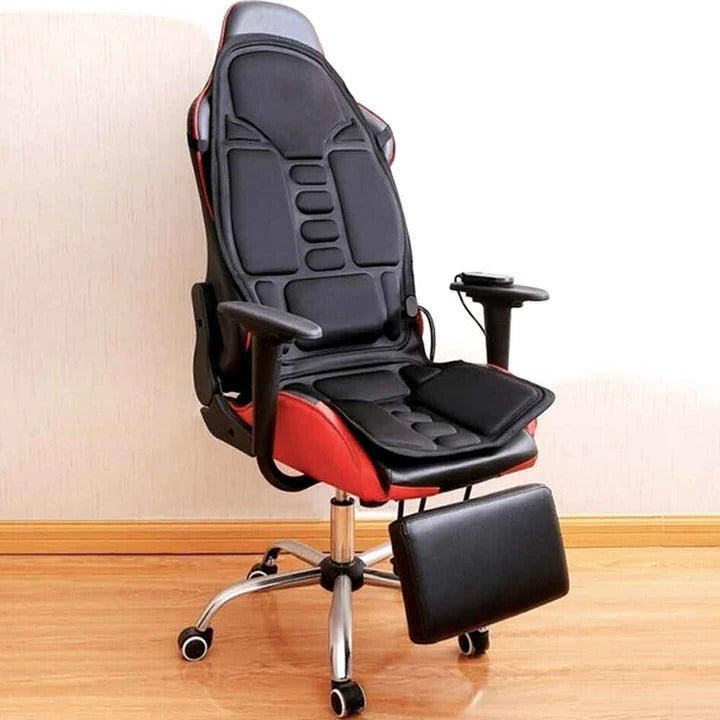 Warmfell™ Massage Seat Cushion with Heated Neck Pillow and Remote