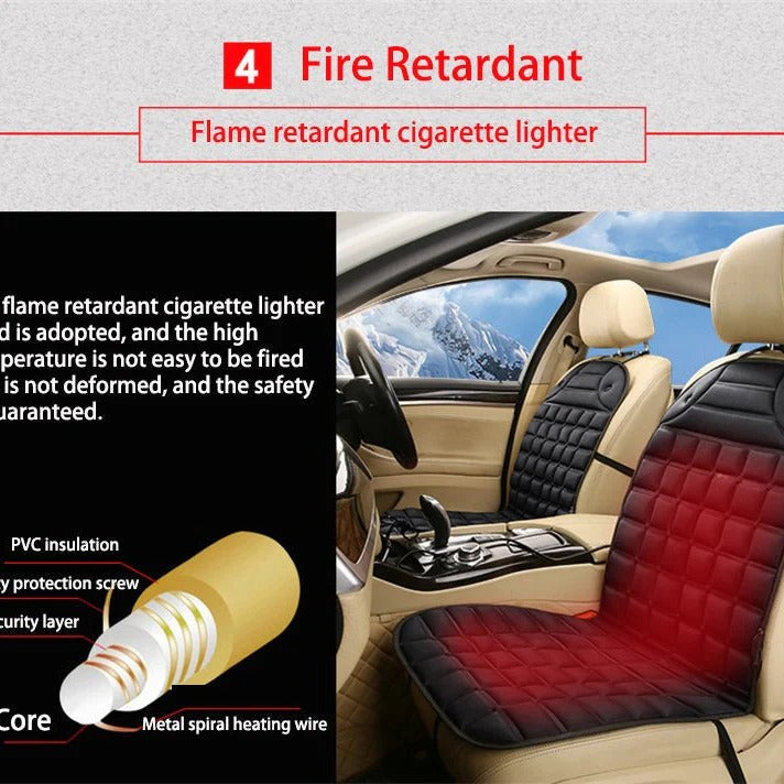Warmfell™ Heated Car Seat Cushion with Smart Temperature Control