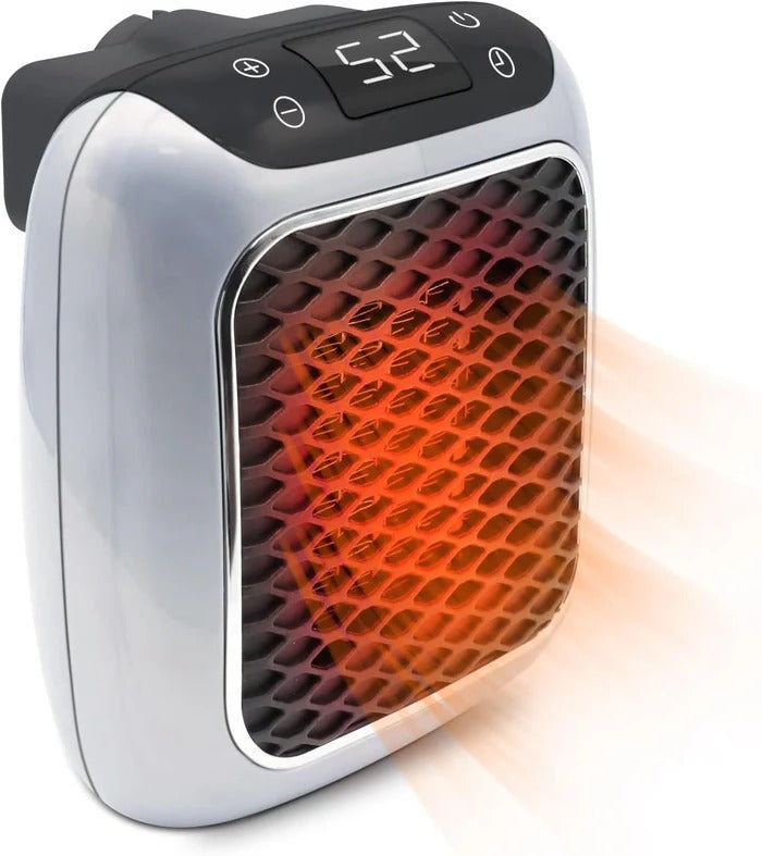 Warmfell™ Compact 800W Wall Socket Heater with Thermostat