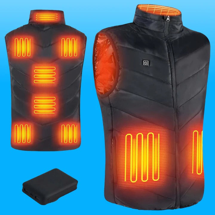 Warmfell™ Heated Puffer Gilet with 10,000mAh Power Bank Included