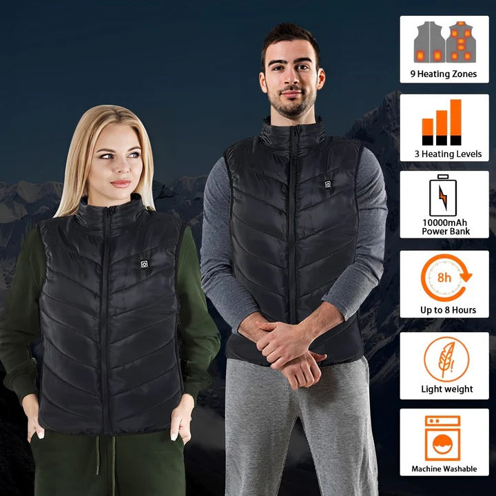 Warmfell™ Heated Puffer Gilet with 10,000mAh Power Bank Included