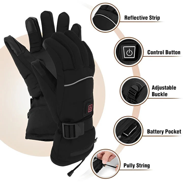 Warmfell™ Rechargeable Heated Gloves with Adjustable Heat for Winter