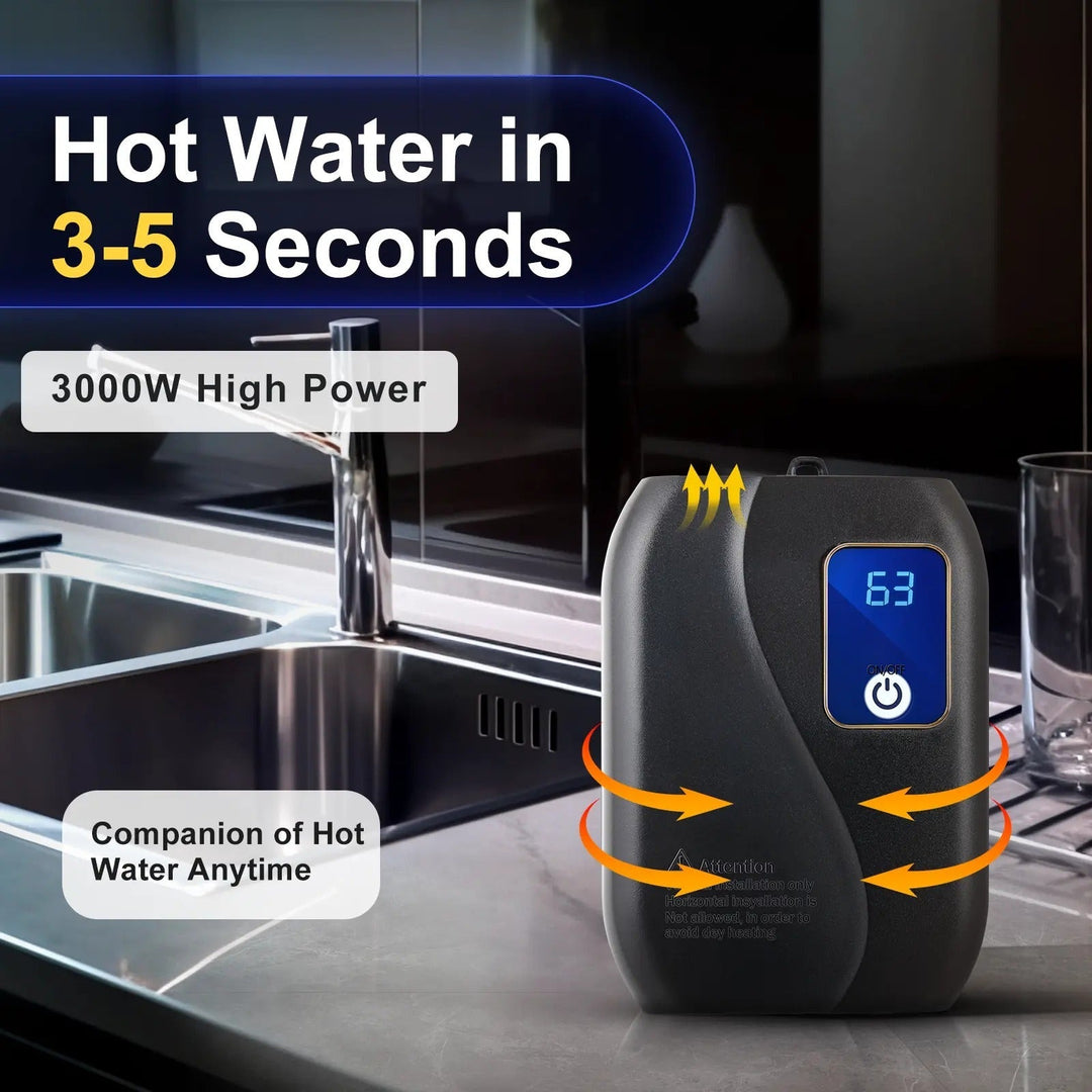 Warmfell™ Electric Tankless Water Heater With LED Temperature Display