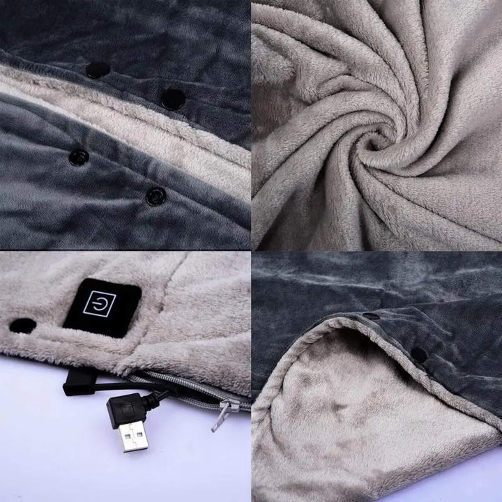 Warmfell™ Wearable Heated Throw Blanket with 3 Heat Levels