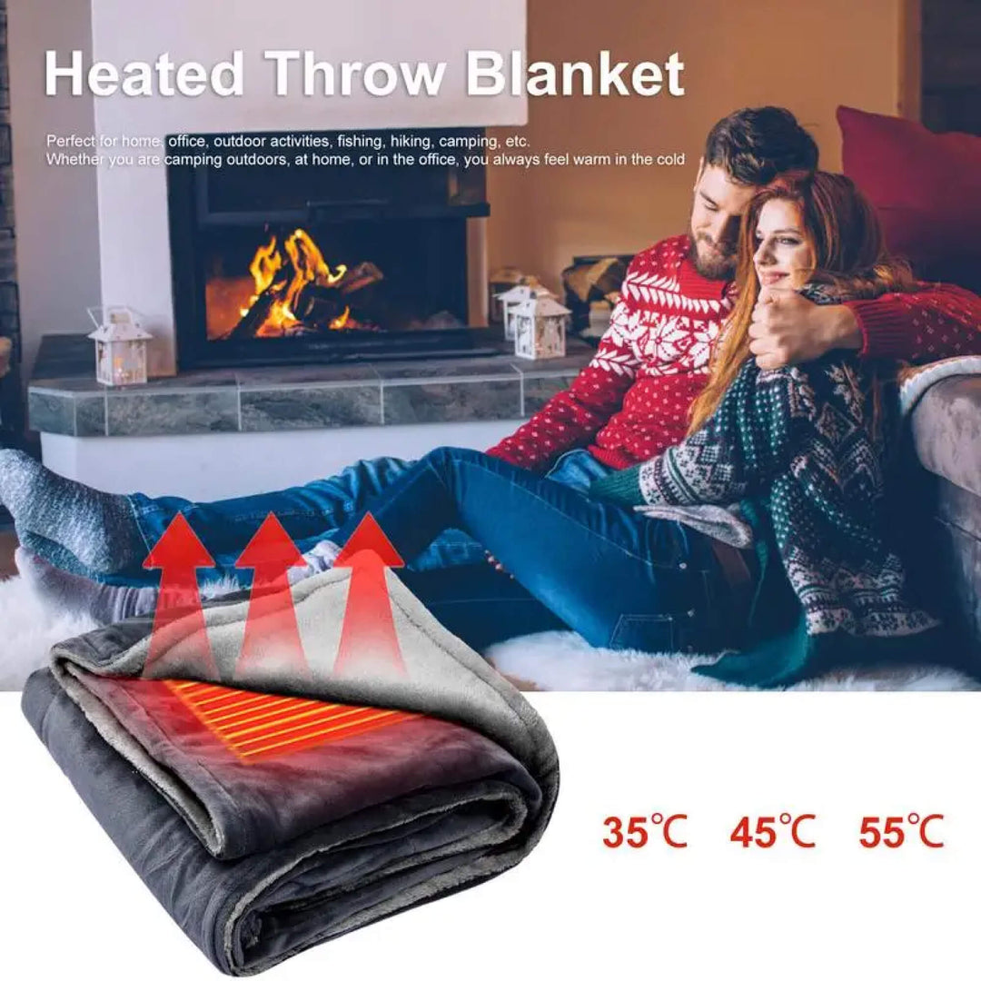 Warmfell™ Wearable Heated Throw Blanket with 3 Heat Levels