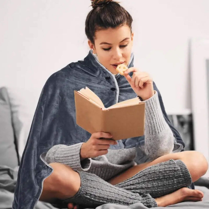 Warmfell™ Wearable Heated Throw Blanket with 3 Heat Levels