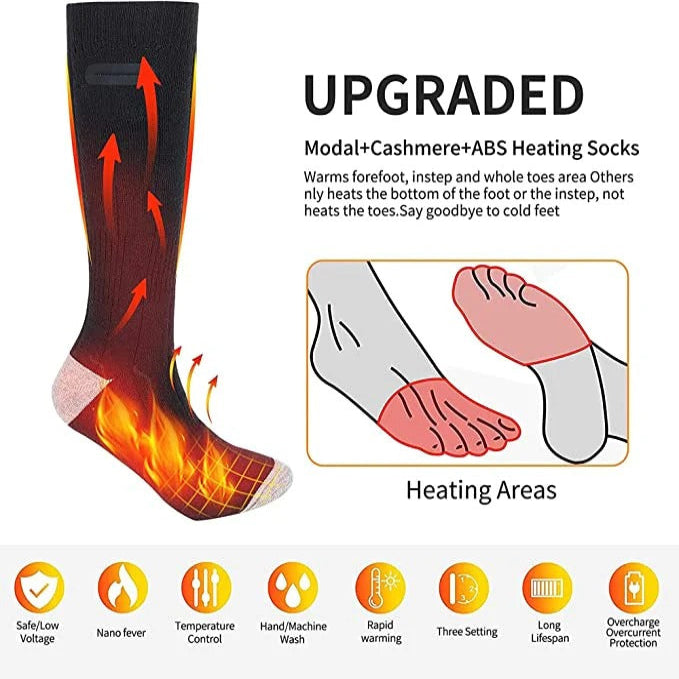 Warmfell™ Battery Heated Socks with 3 Settings and 8+ Hour Run Time